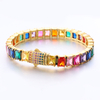 Stainless Steel 6*8mm Baguette Tennis Bracelet with 5A Zircon
