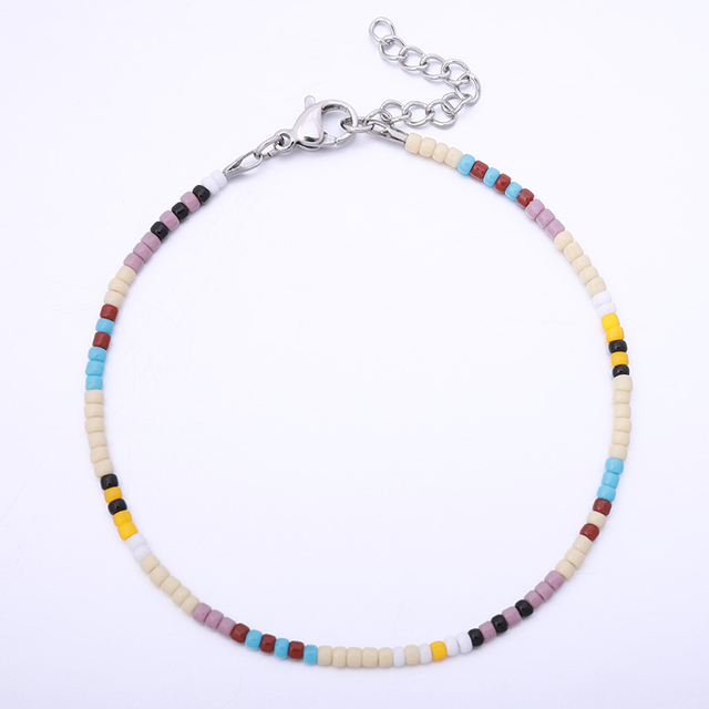 Stainless Steel Enamel Beads Bracelet