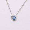 Stainless Steel Charm Pendent Necklace with 5A Zircon