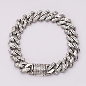 Stainless Steel Iced Out Cuban Chain with 5A Zircon