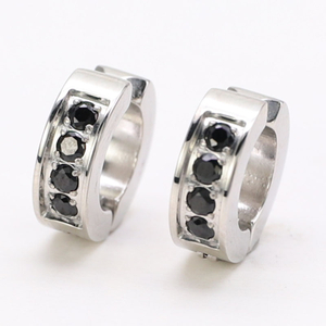Stainless Steel Silver Round Ear Clip