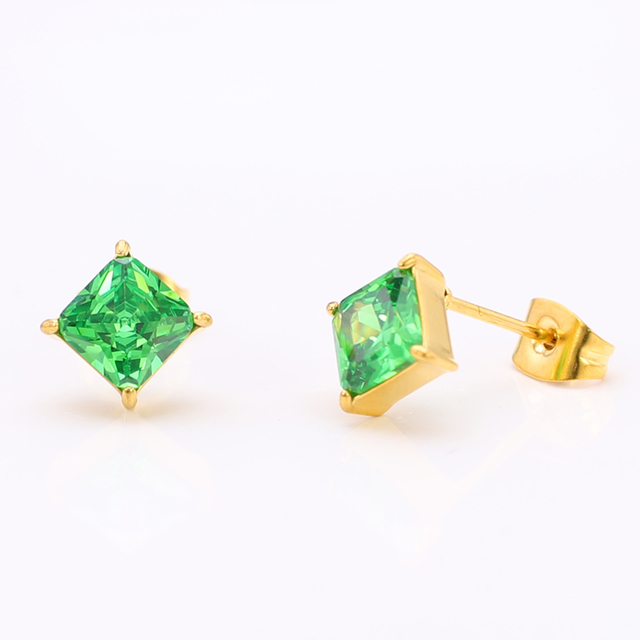 Stainless Steel Square Stud Earring