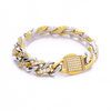 Stainless Steel Mixed Color Prong Cuban Chain