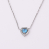 Stainless Steel Charm Pendent Necklace with 5A Zircon