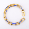 Stainless Steel Gold Paper Clip Link Chain with Acrylic