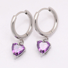 Stainless Steel Heart Drop Earring