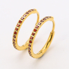 Stainless Steel Big Hoop Earrings with 5A ZIRCON