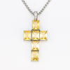 Stainless Steel Cross Pendant with 5A Zircon 