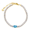 Stainless Steel Adjustable Tennis Bracelet With 5A Zircon