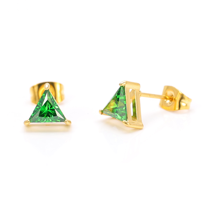 Stainless Steel Triangle Stud Earring 