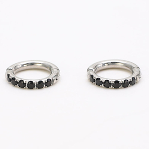 Stainless Steel Silver Large Round Ear Clip 