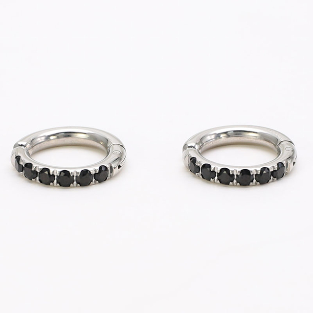 Stainless Steel Silver Large Round Ear Clip 
