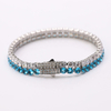 Stainless Steel Tennis Bracelet With 2 Row CZ