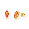 Stainless Steel Marqulse Stud Earring with Hollow Design