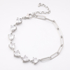 Stainless Steel Adjustable Heart Bracelet with 5A Zircon