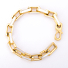 Stainless Steel Gold Paper Clip Link Chain with Acrylic