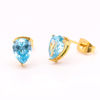 Stainless Steel Pear Stud Earring