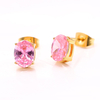 Stainless Steel Oval Stud Earring