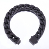 Stainless Steel Flat Gold Cuban Chain With 5A Zircon