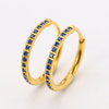 Stainless Steel Big Hoop Earrings with 5A ZIRCON