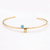 Stainless Steel Adjustable Open Bangle With 5A Zircon