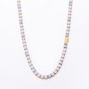 Stainless Steel New Tennis Chain With Agate And White Zircon