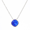Stainless Steel Square Pendant Necklace with Swarovski Crystal