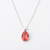 Stainless Steel Water Drop Pendant Necklace with Swarovski Crystal 