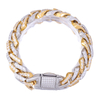 Stainless Steel Mixed Color Prong Cuban Chain