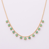 Stainless Steel Pendent Necklace With Colorful Zircon