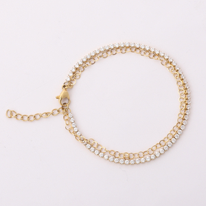 Stainless Steel Adjustable Double Layer Bracelet