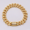Stainless Steel Iced Out Cuban Gold Chain with 5A Zircon