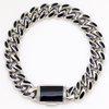 Stainless Steel Cuban Chain with Enamel Clasp