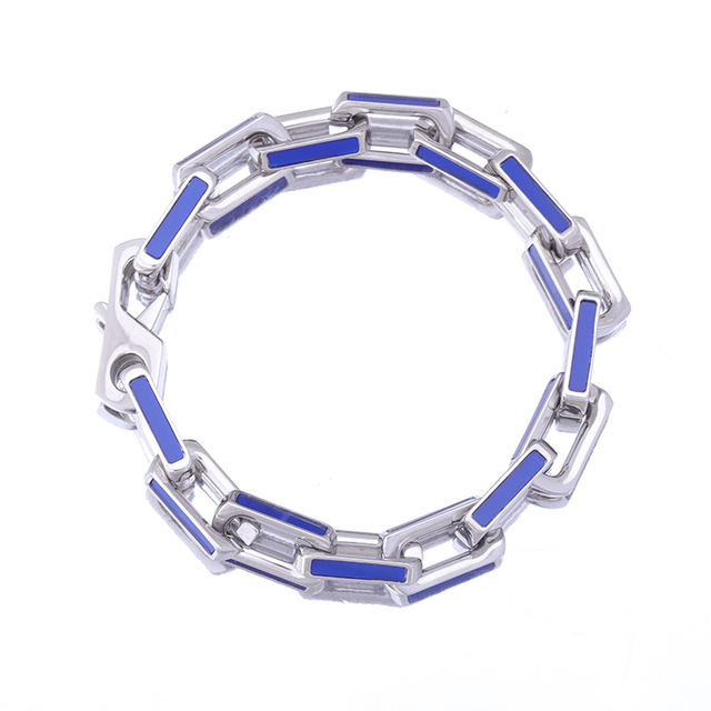 Stainless Steel Silver Paper Clip Link Chain with Acrylic