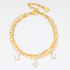 Stainless Steel Double Layer Pendent Bracelet with 5A Zircon