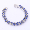 Stainless Steel Silver Enamel Cuban Chain
