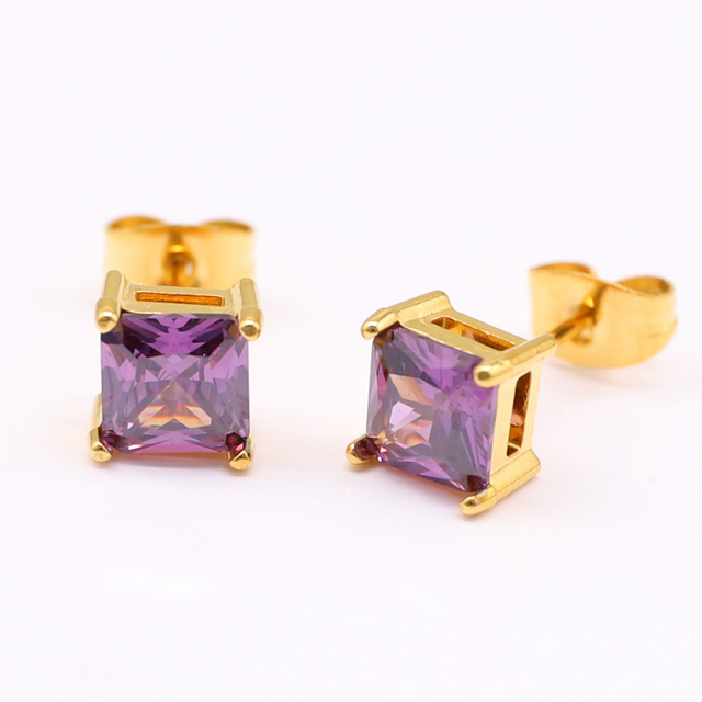 Stainless Steel Square Stud Earring