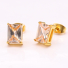 Stainless Steel Rectangle Stud Earring 