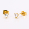 Stainless Steel Stud Earring with Single Holder