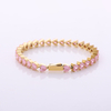 Stainless Steel Tennis Chain With Heart CZ