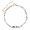 Stainless Steel Adjustable Tennis Bracelet With 5A Zircon