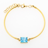 Stainless Steel Adjustable Bangle With 5A Zircon