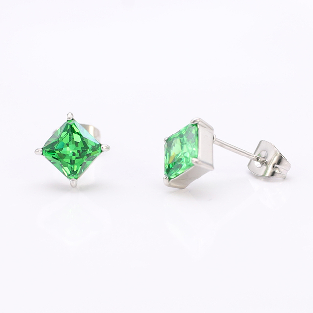 Stainless Steel Square Stud Earring