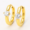 Stainless Steel Gold Hoop Earring with Zircon In Multiple Shapes