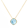 Stainless Steel Square Pendant Necklace with Swarovski Crystal