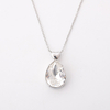 Stainless Steel Water Drop Pendant Necklace with Swarovski Crystal 