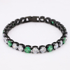 Stainless Steel PVD Black Tennis Chain With Colorful CZ