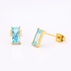 Stainless Steel Rectangle Stud Earring