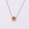 Stainless Steel Charm Pendent Necklace with 5A Zircon