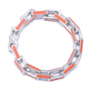 Stainless Steel Silver Paper Clip Link Chain with Acrylic